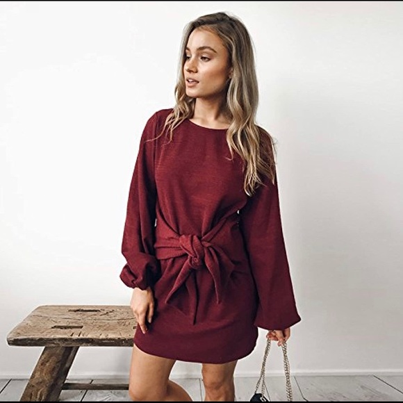 NWT Gorgeous Lantern Sleeve Dress - Picture 3 of 6